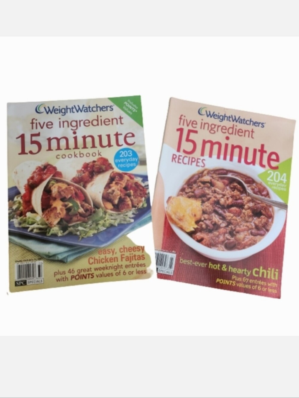 WeightWatchers Five Ingredient 15 Minute 2 Cookbooks 96 Pages/ 96 Pages